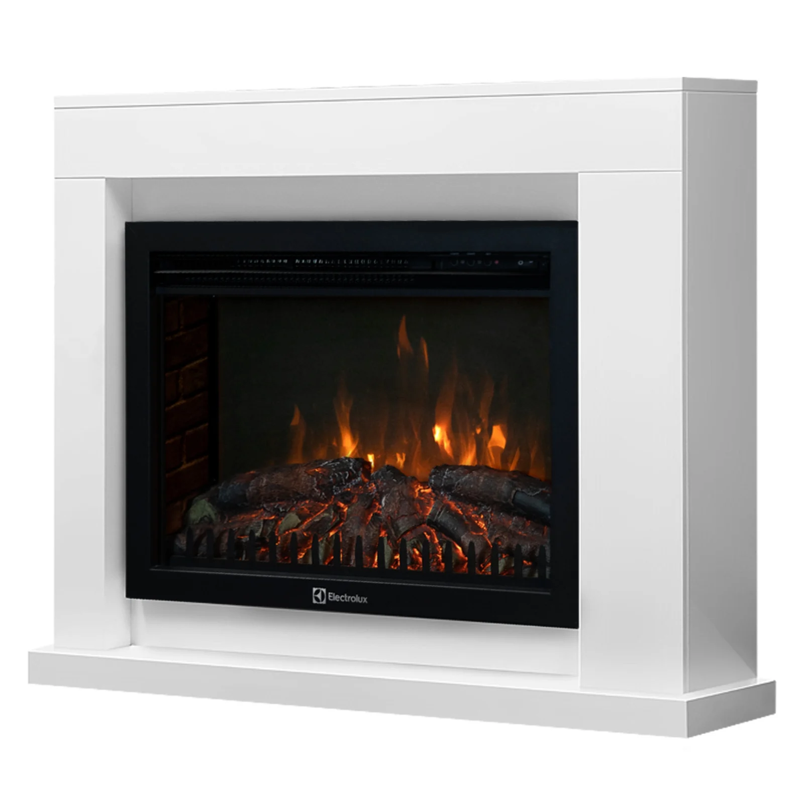 Каминокомплект: Очаг Electrolux EFP/P-2520LS N, портал Simple 25 белый, р/в