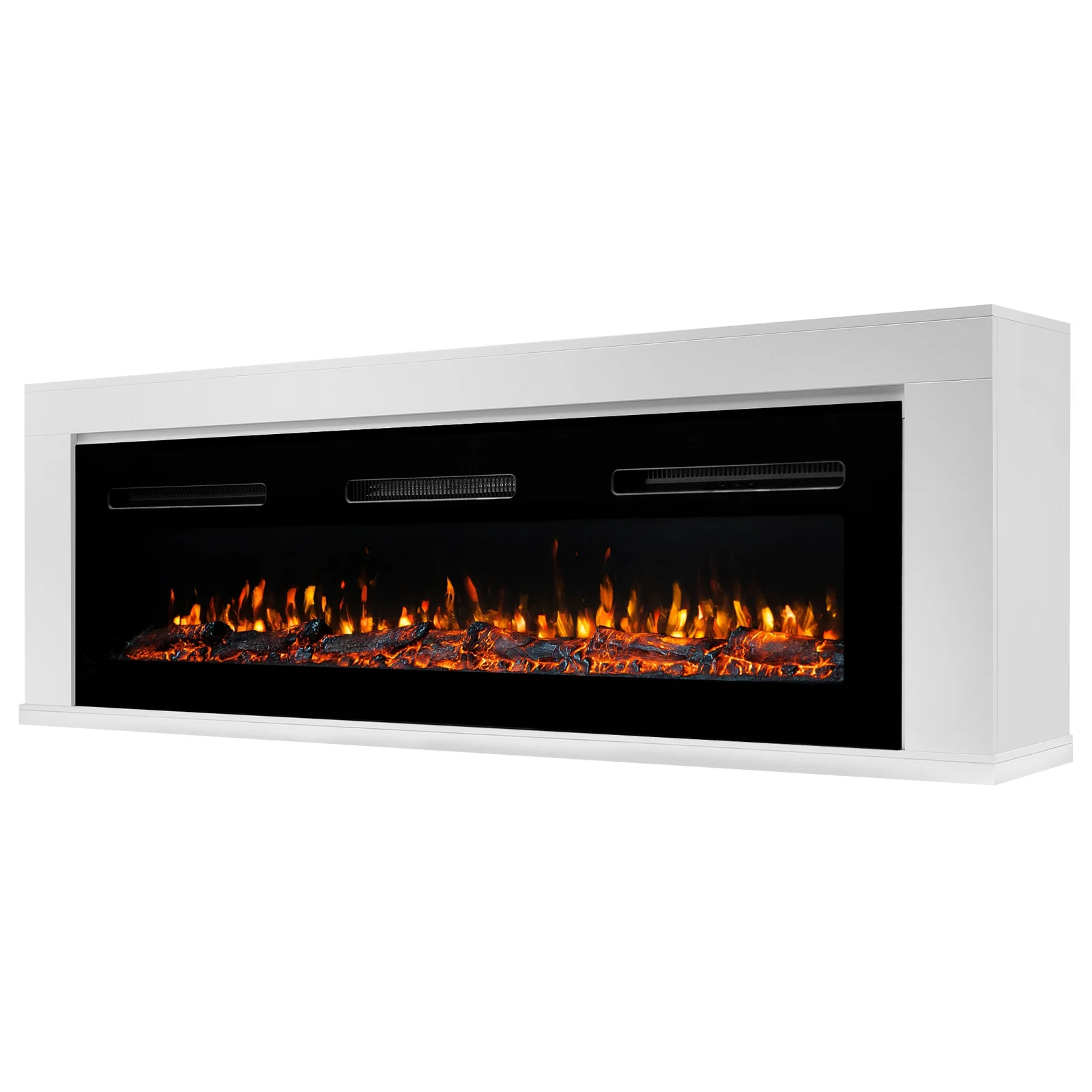Каминокомплект: Очаг Electrolux Infinity EFP/P-1600ULS N, портал Simple Long белый, р/в