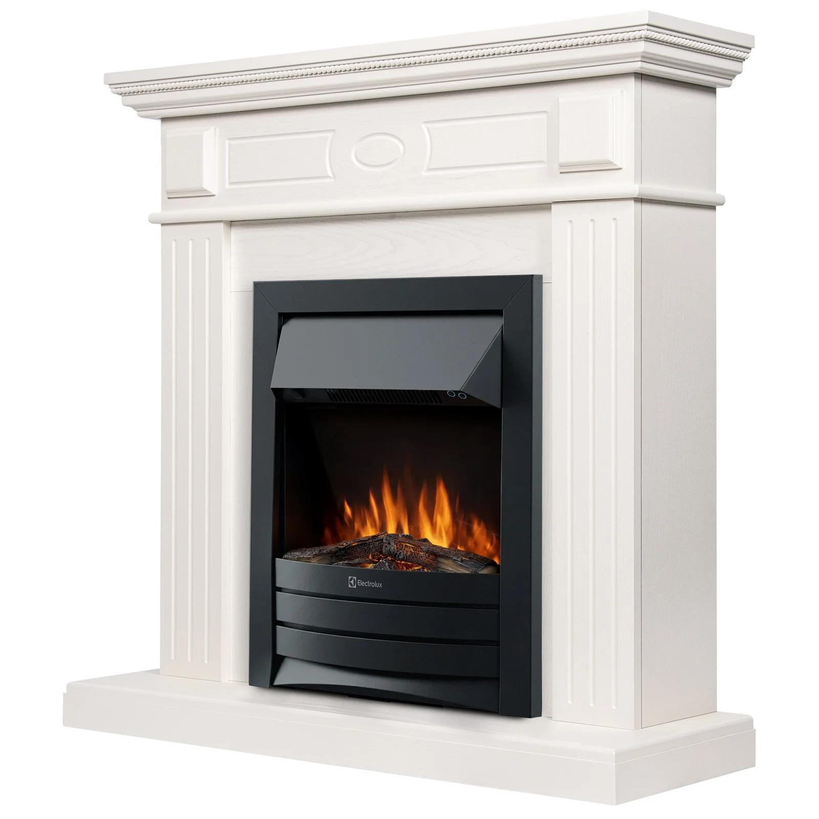 Каминокомплект: Очаг Electrolux Classic EFP/P-1020LS PTC, портал Bianco Classic шпон белёный дуб