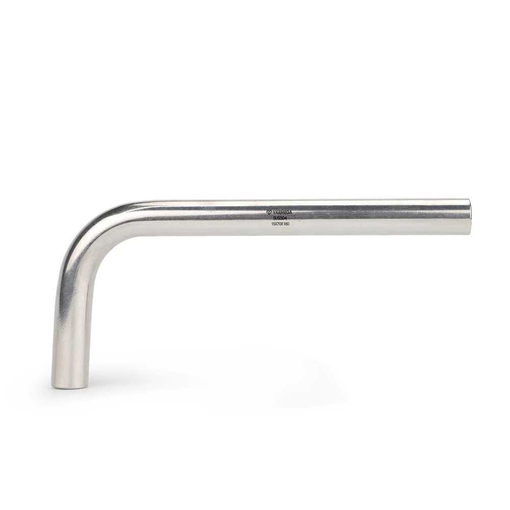 Отвод VARMEGA 90гр. безраструбный Inox Press 15ax70x160