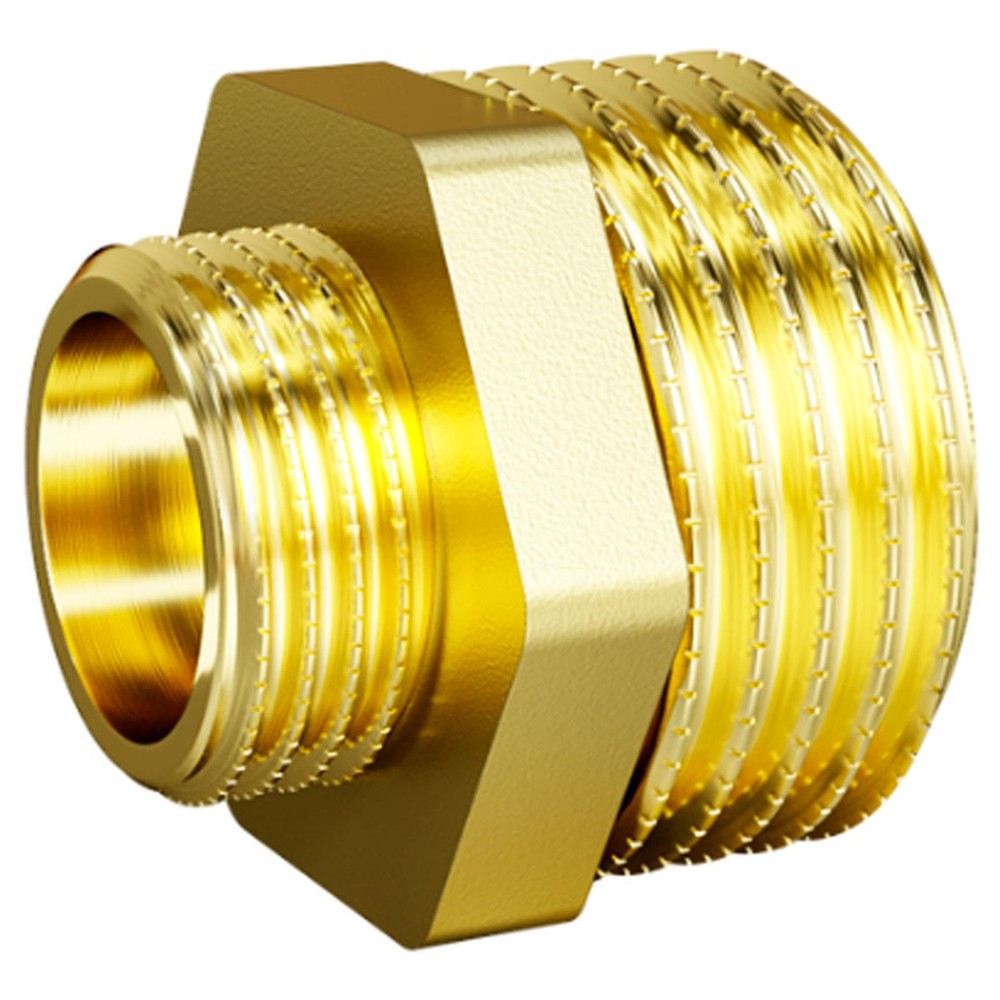 Нипель переходной LD Pride DN25х20 (1"НР х 3/4"НР) латунь с биркой