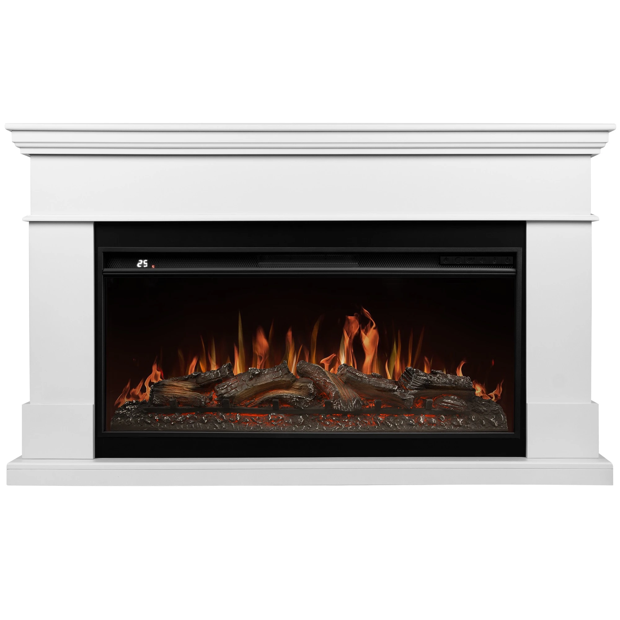 Каминокомплект: Очаг Royal Thermo Aurora RTFP/P-AR40LS, портал California 42/40/36, белый