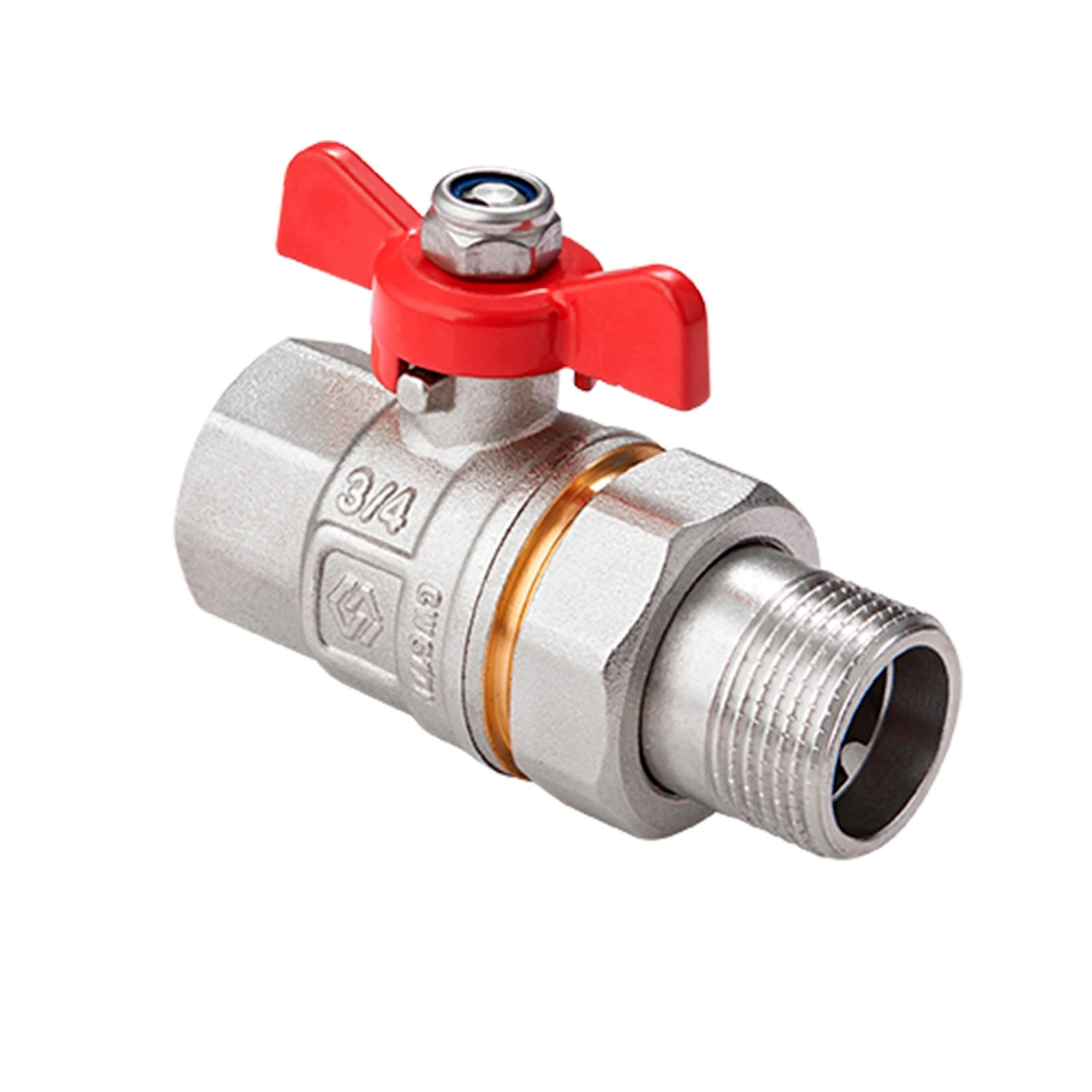 Кран шаровый полнопроходной ROYAL thermo Yorhe 1quot; НГ, бабочка