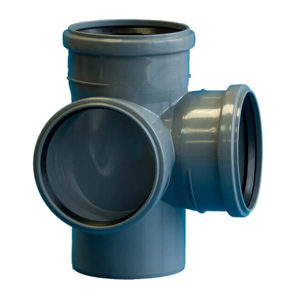 Крестовина Политэк Пайп двухплоскостная 110х110х110/87,5гр. ВК (20)