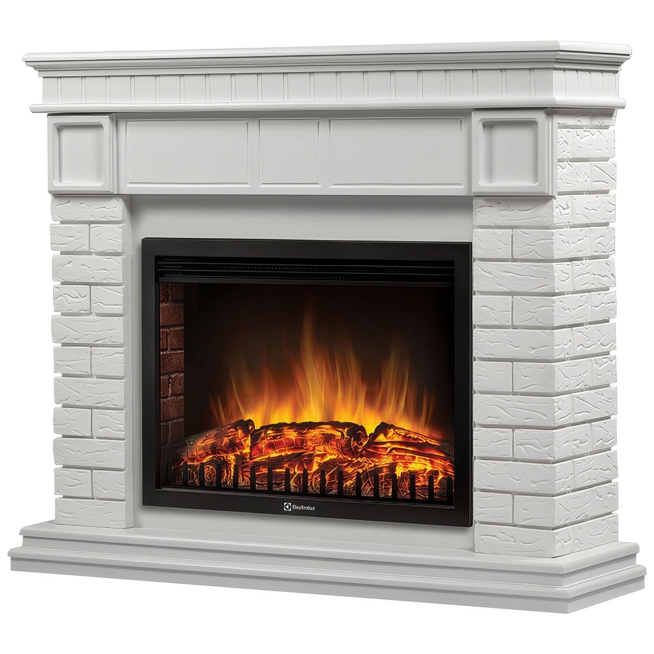 Портал Firelight Bricks 25 камень белый, белая эмаль