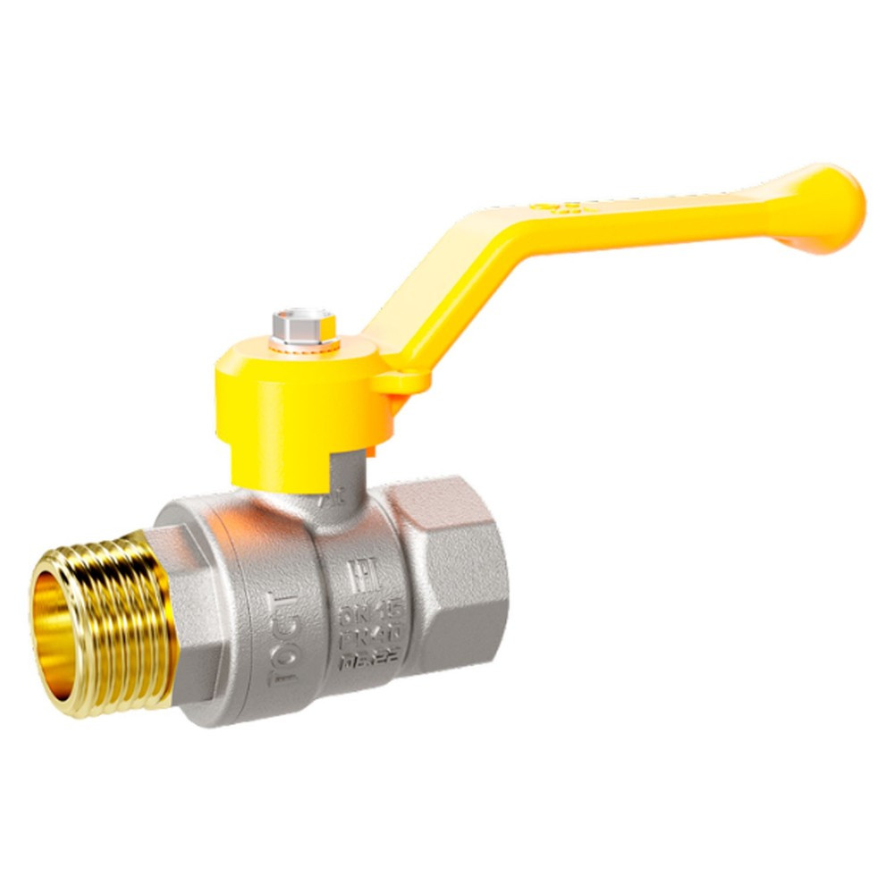 Кран шаровой латунный для газа LD Pride 47.50.В-Н.Р GAS Ду 50 Ру 25 (рычаг с бир.)