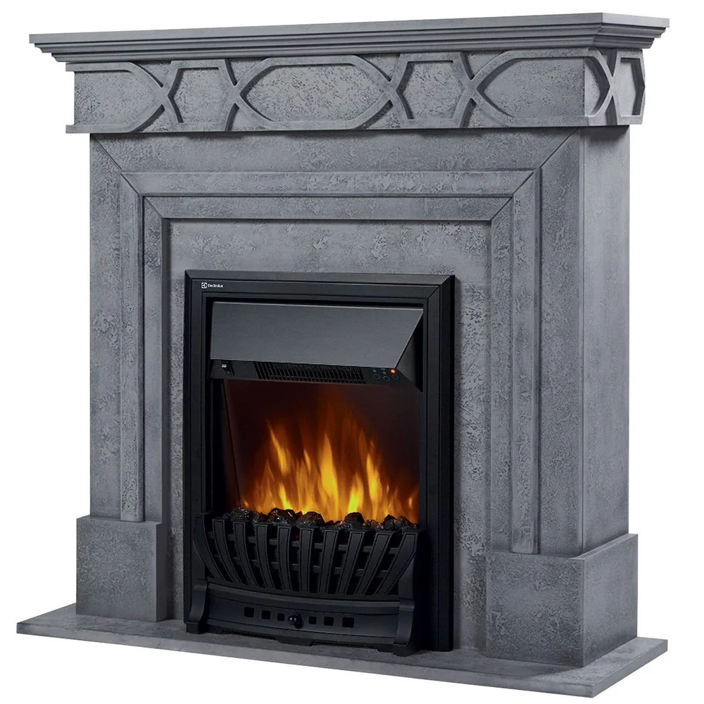 Каминокомплект Firelight: Очаг Classic EFP/P-1020LS, портал Antico Classic серый
