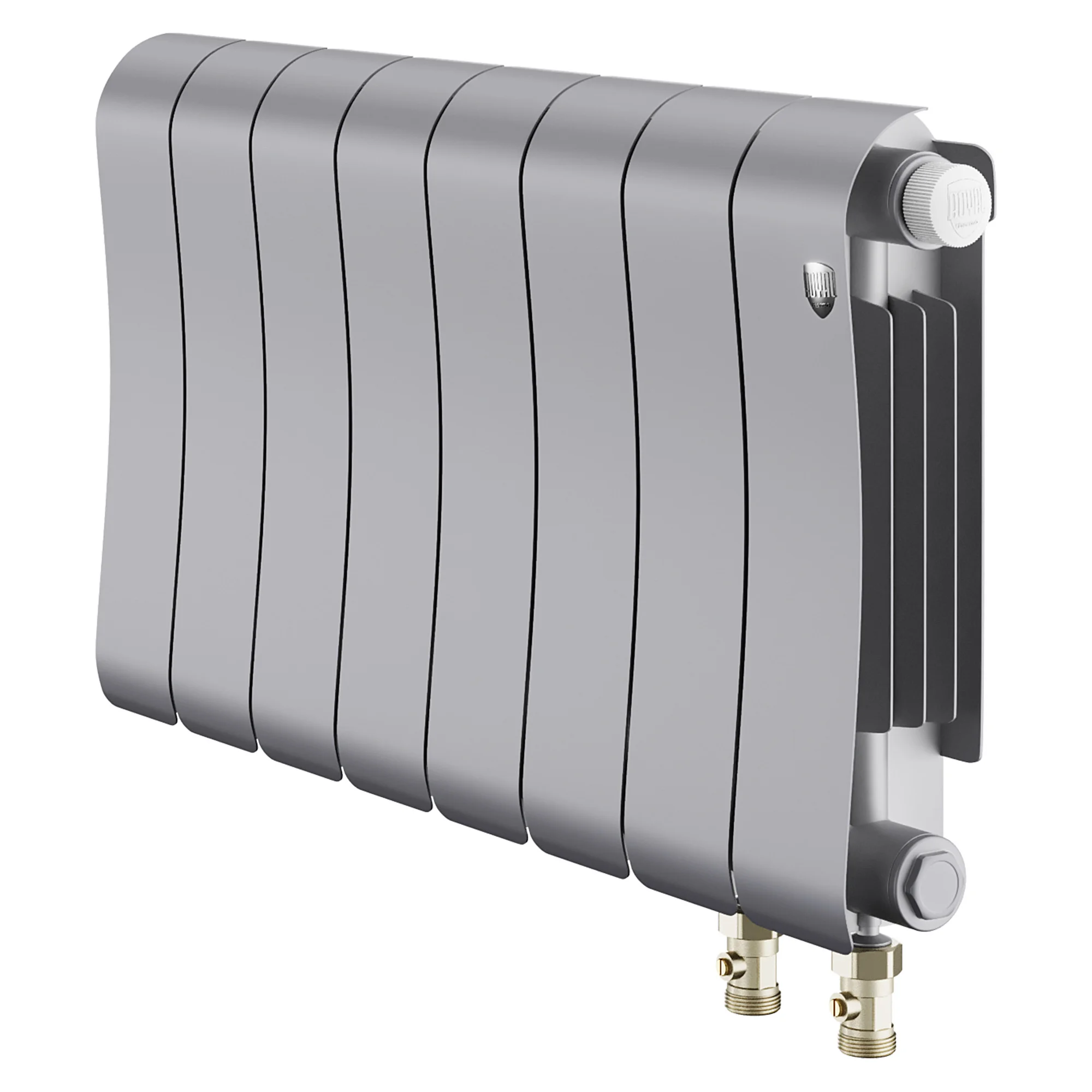 Радиатор биметаллический Royal Thermo Infinity 300 Silver Satin VR80 - 8 секц.