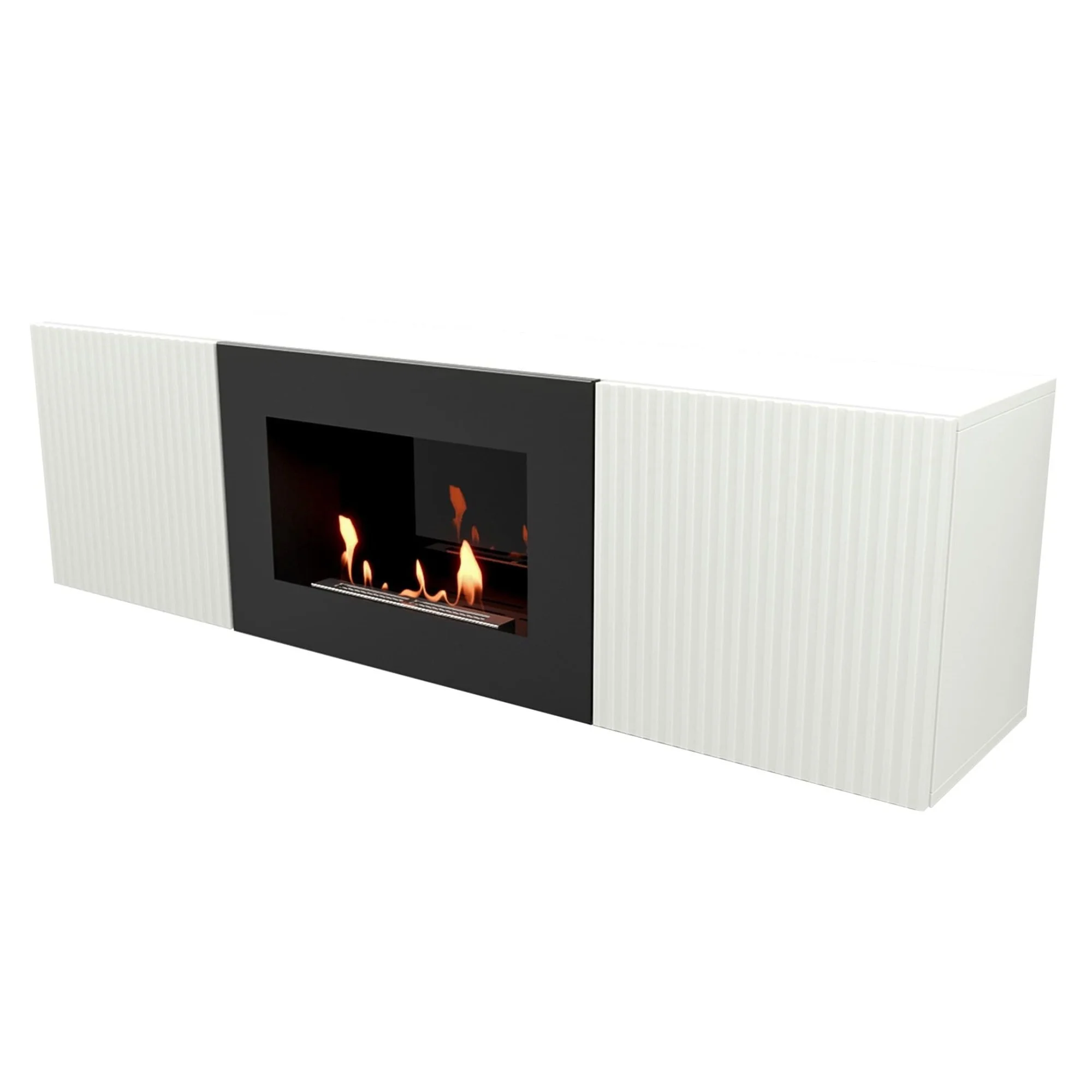 Тумба с биокамином Firelight BFP/P-1400L белая