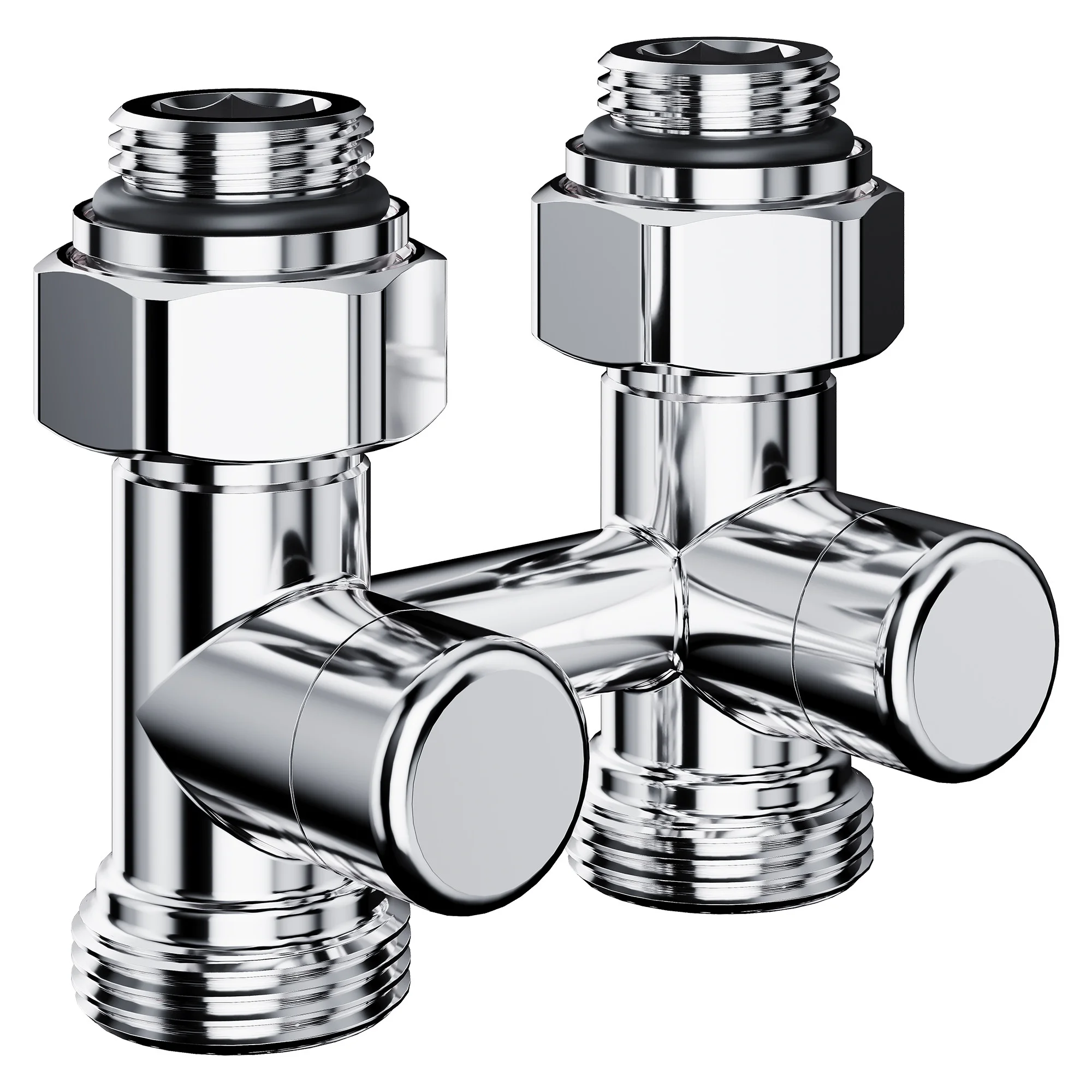 Узел нижнего подключения Royal Thermo Design прямой 1/2"х3/4"EK (хром)
